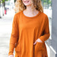 Rust Hacci Dolman Pocketed Sweater Top