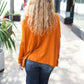 Rust Hacci Dolman Pocketed Sweater Top