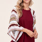 WAFFLE STRIPE MIX KIMONO TOP