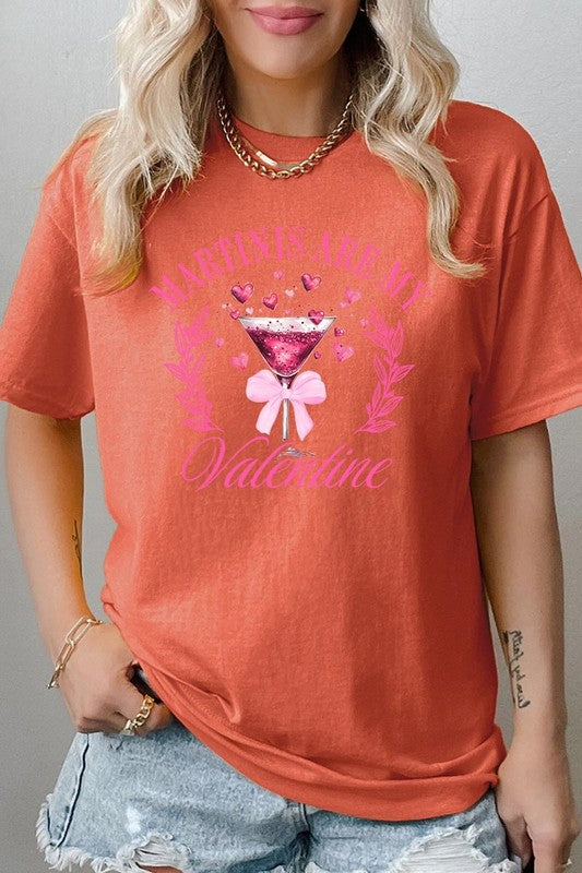 Martinis Are My Valentine Plus Heavy Cotton Tee