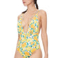Textured Lemon Mesh One Piece