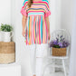 Stripe Babydoll Tunic Top PLUS