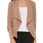 Casual, Solid, Waist Length, Blazer Jacket