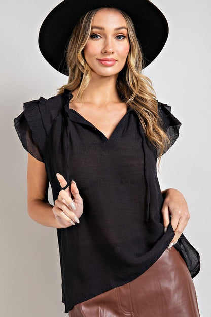 Tiered Ruffle Sleeved Blouse