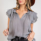 Tiered Ruffle Sleeved Blouse