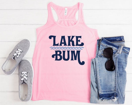 Lake Bum with Waves Bella Canvas Tank Top