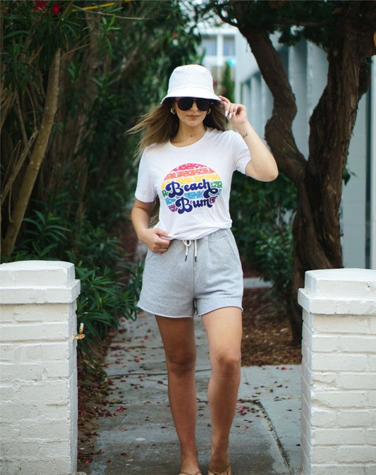 Colorful Sun Beach Bum Boutique Tee