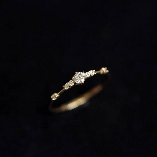 14K Gold Snow flower Wedding Ring