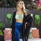 Embroidered Zig Zag Soft Kimono