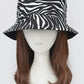 Zebra Print Reversible Bucket Hat