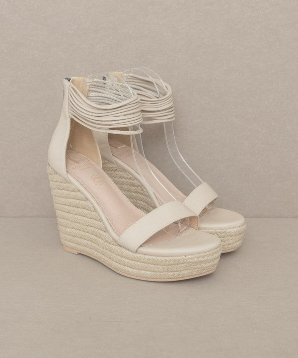 Oasus Society Rosalie - Layered Ankle Wedge