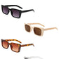Flat Rectangle Retro Vintage Fashion Sunglasses