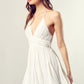 Lace Trim With Back Drawstring Dress