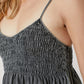 Smocked Flare Bottom Knit Cami Top