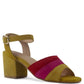 MON BEAU FINE SUEDE BLOCK HEELED SANDAL