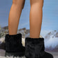 Thermal Faux Fur Suede Platform Boots