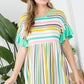 Stripe Babydoll Tunic Top PLUS