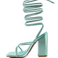 SHEWOLF LACE UP HIGH HEEL SANDALS