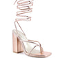 SHEWOLF LACE UP HIGH HEEL SANDALS