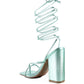 SHEWOLF LACE UP HIGH HEEL SANDALS