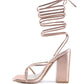 SHEWOLF LACE UP HIGH HEEL SANDALS