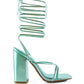 SHEWOLF LACE UP HIGH HEEL SANDALS