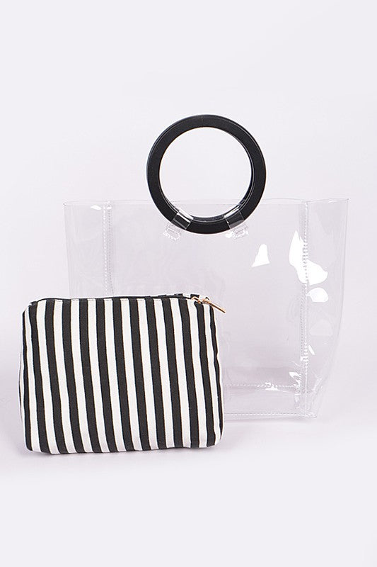 2-in-1 Clear Transparent Bag Set