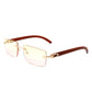 Rectangle Rimless Retro Tinted Sunglasses