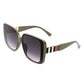 Square Retro Fashion Flat Top Women Sunglasses