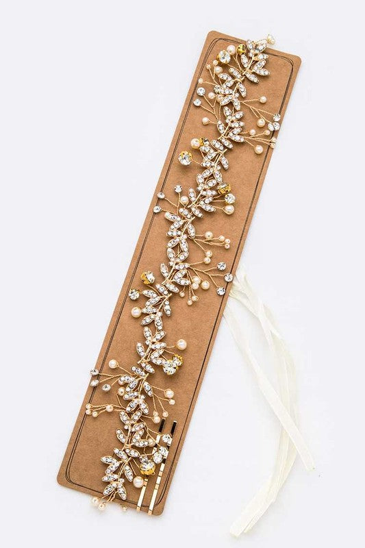 Full Stone Crystal Wired Bridal Convertible Hair