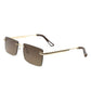 Rectangle Rimless Retro Flat top Sunglasses