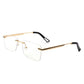 Rectangle Rimless Retro Flat top Sunglasses