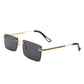 Rectangle Rimless Retro Flat top Sunglasses