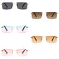 Rectangle Rimless Retro Flat top Sunglasses