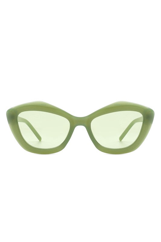 Geometric Retro Cat Eye Sunglasses