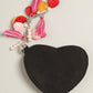 Heart Shaped Seed Beaded Coin Purse