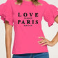 Love Always Paris Amour Detailed Laced Top