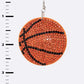 Rhinestone Basketball Pillow Earrings