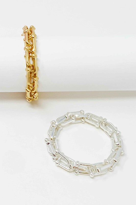 Chained Link Stretch Bracelet