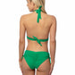 SOLID HALTER BIIKINI SET WITH RUCHING SIDE BOTTOM