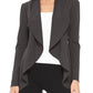 Solid, Waist Length Blazer