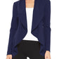 Solid, Waist Length Blazer