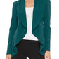 Solid, Waist Length Blazer