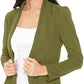 Solid, Waist Length Blazer