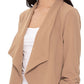 Casual, Solid, Waist Length, Blazer Jacket