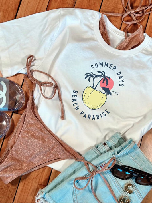 Summer Days Beach Paradise Graphic Tee