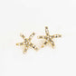 Starfish Stone and Pearl Earrings