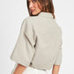 WIDE SLEEVE CROPPED SHIRT