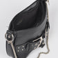 Vegan Leather Convertible Studded Shoulder Bag