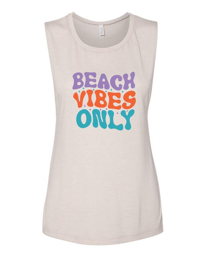 Beach Vibes Only Graphic Print Muscle Tank